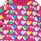 Girls Purple & Pink Heart Dress, 1, hi-res