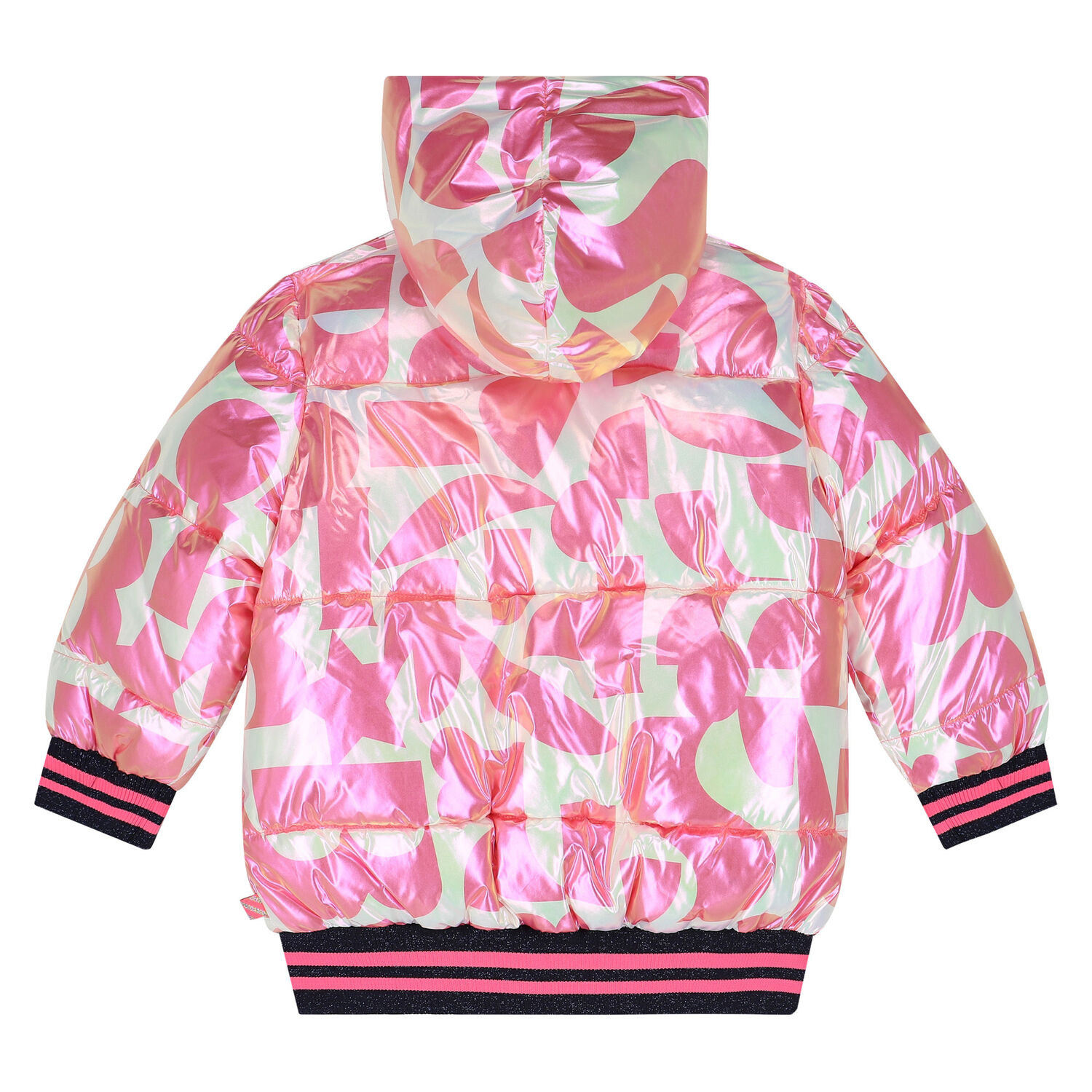 Girls Pink & Ivory Puffer Jacket, 1, hi-res image number null
