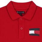 Boys Red Logo Polo Shirt, 2, hi-res