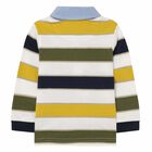 Younger Boys Striped Polo Shirt, 1, hi-res