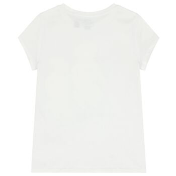 تي شيرت بولو دب أبيض للبنات