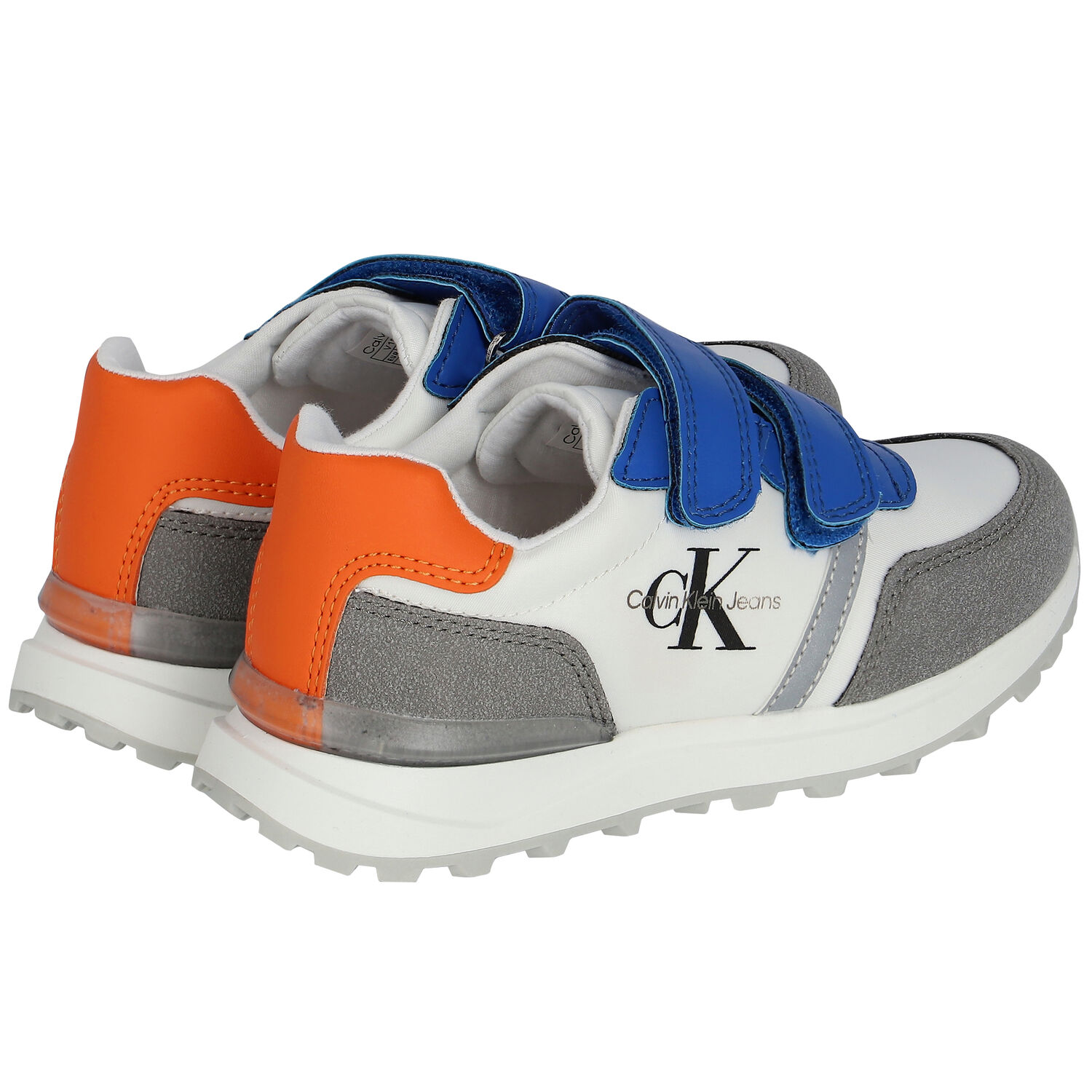 حذاء رياضي بالشعار باللون الأبيض, 1, hi-res