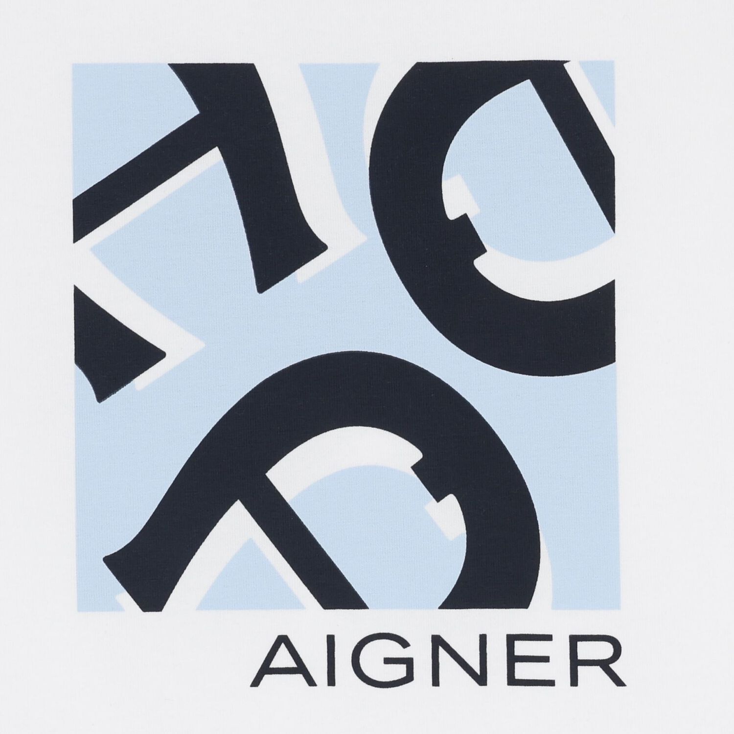 Boys White & Navy Blue Logo Pyjamas, 1, hi-res