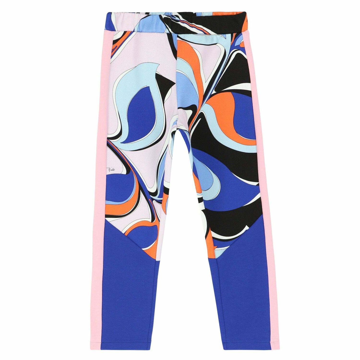 Girls Blue, Pink & Black Leggings, 1, hi-res