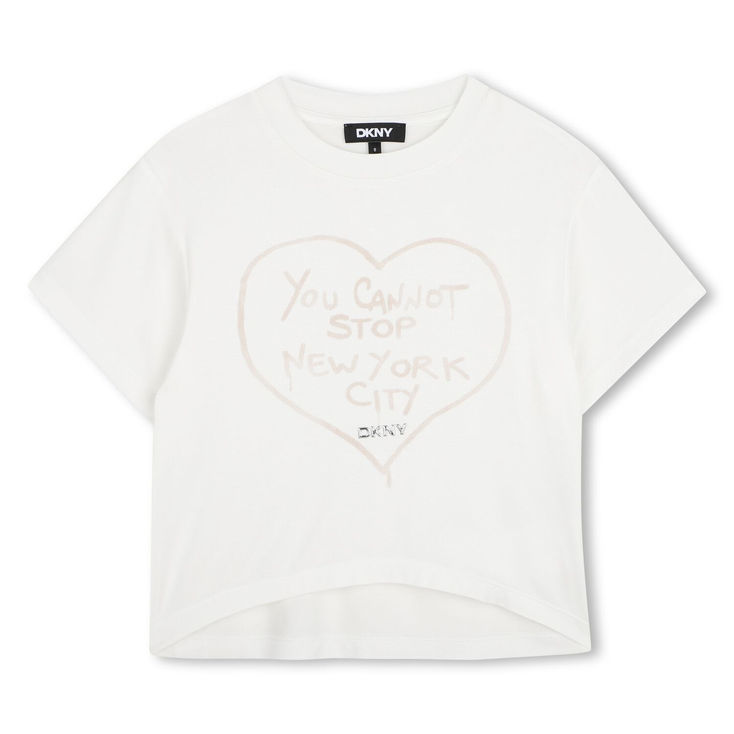 Girls White Logo T-Shirt, 1, hi-res