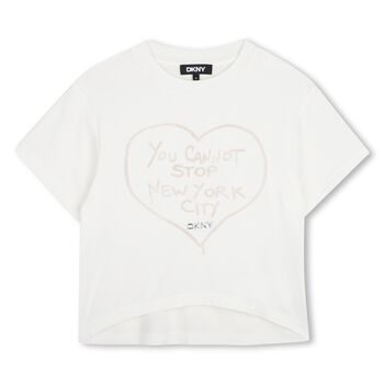 Girls White Logo T-Shirt