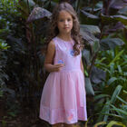 Girls Pink Floral Dress, 1, hi-res