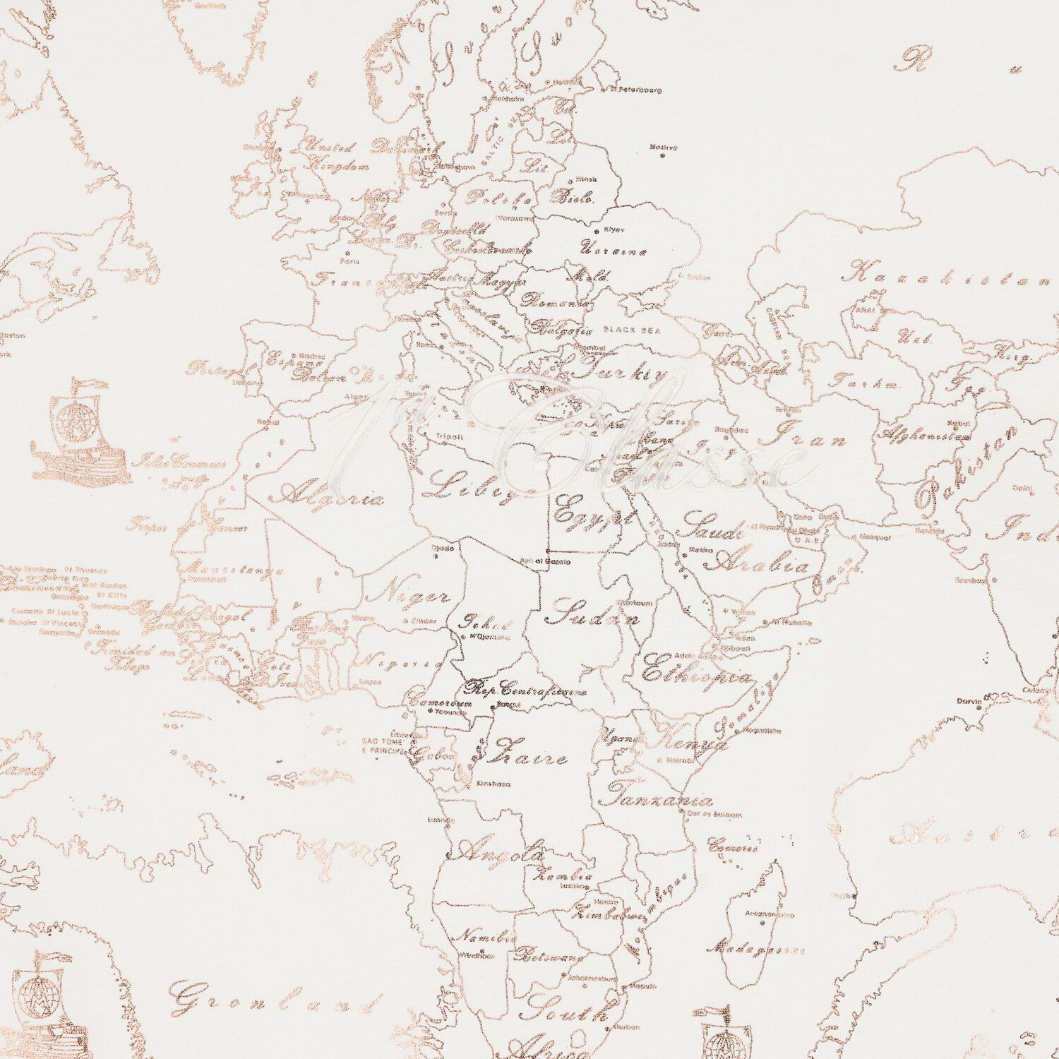 Baby Girls Ivory & Pink Geo Map Blanket, 1, hi-res