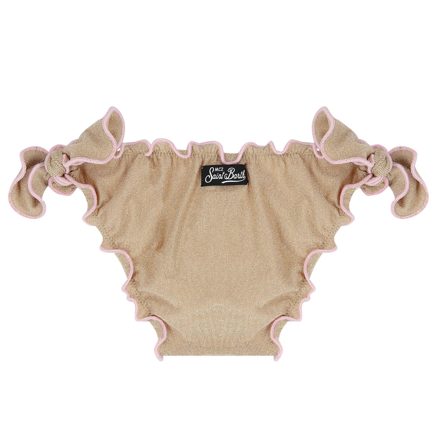 مايوه بنات يكيني باللون البيج والوردي, 1, hi-res image number null