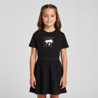 Girls Black Logo Dress, 1, hi-res