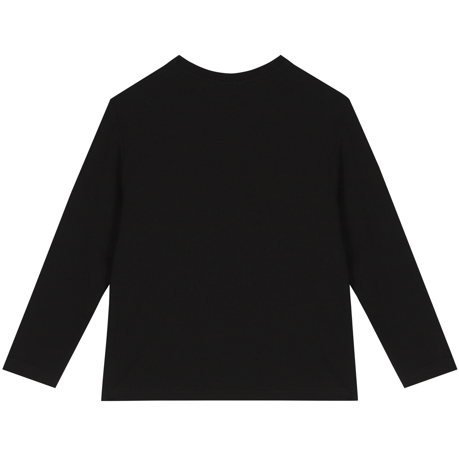 Boys Black Logo Long Sleeve Top, 1, hi-res