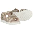 Younger Girls Gold Sandals, 1, hi-res