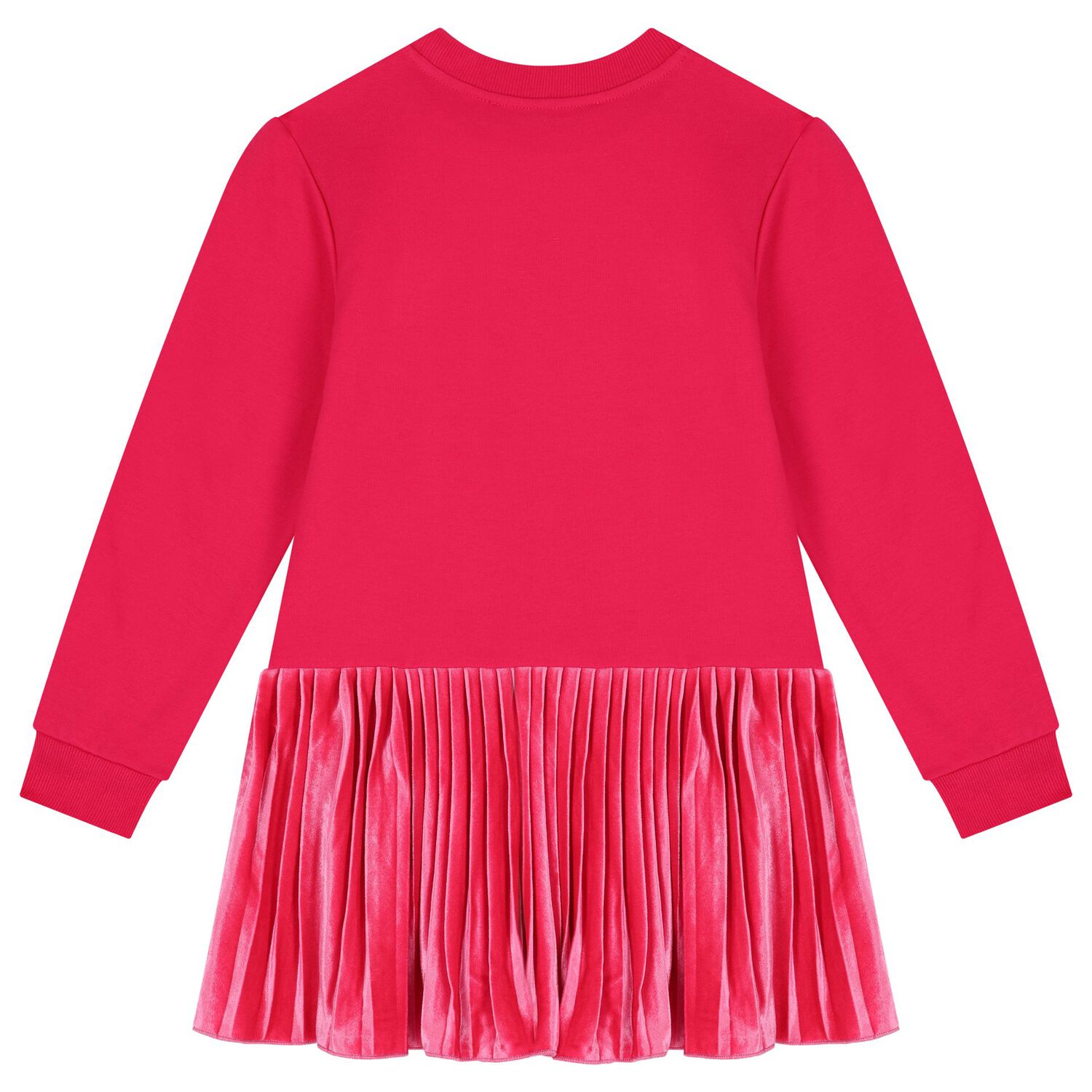 فستان بنات بطبعة قلب بالترتر باللون الزهري, 1, hi-res image number null