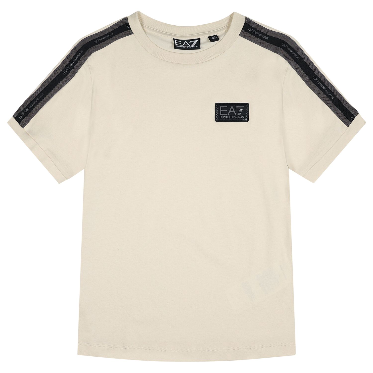 Boys Beige & Black Logo T-Shirt, 1, hi-res