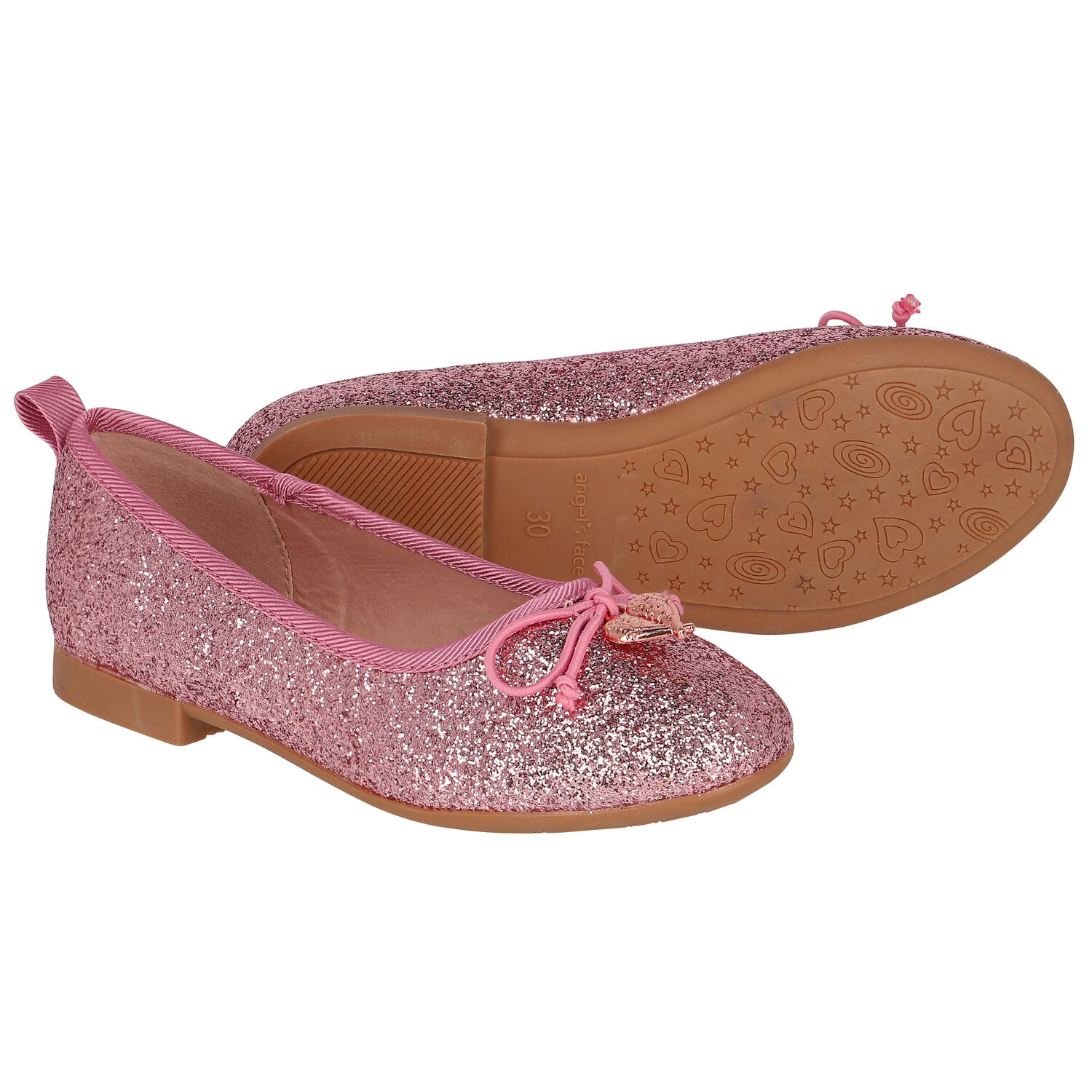 Girls Pink Glitter Shoes, 3, hi-res image number null