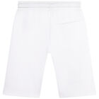 Boys White Logo Shorts, 1, hi-res