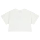 تيشيرت بنات بالشعار تيدى بير باللون الابيض , 1, hi-res