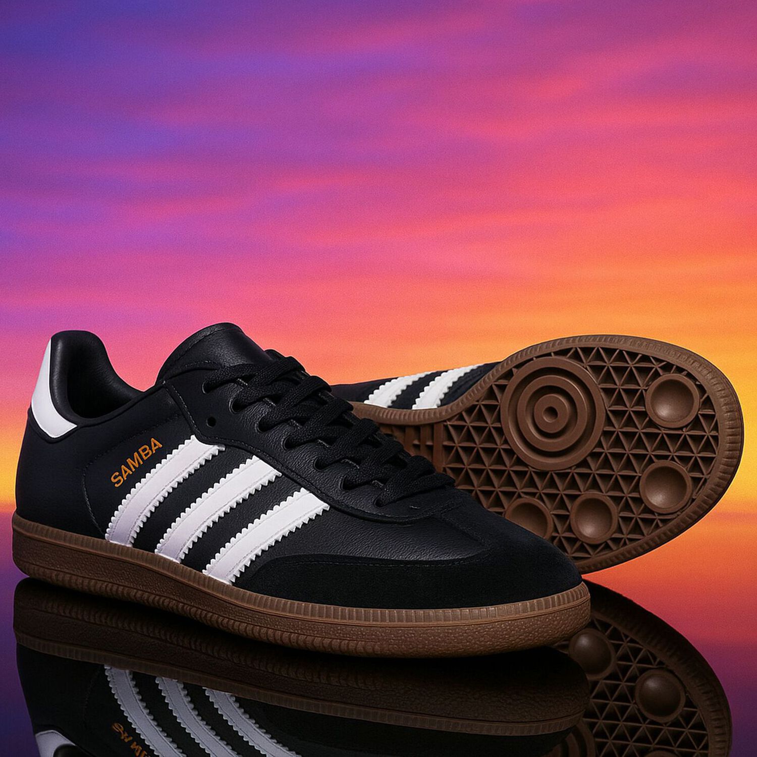 Black Samba OG Trainers, 1, hi-res