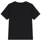 Boys Black Logo T-Shirt, 1, hi-res