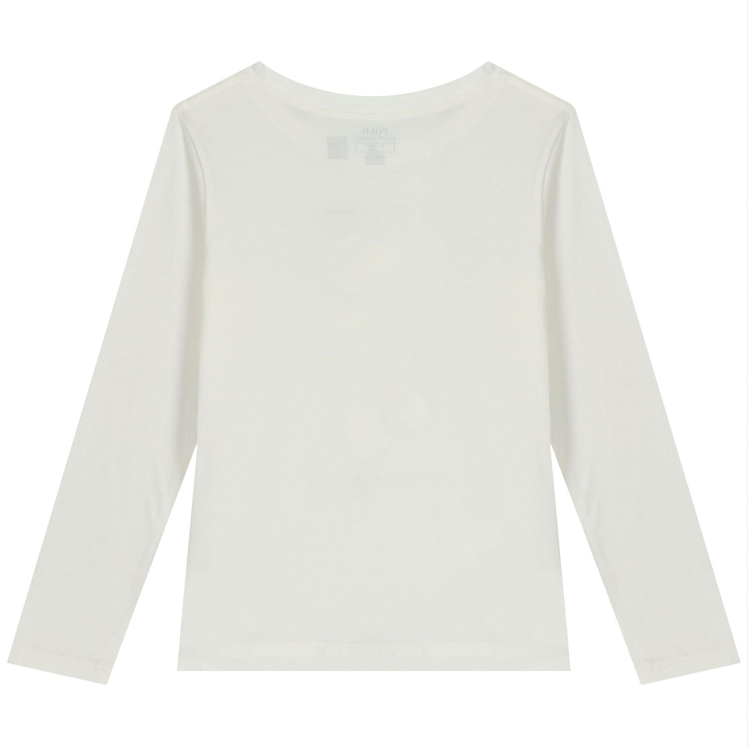 توب بنات بأكمام بشعار الدب باللون العاجى, 1, hi-res