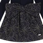 Girls Navy Blue & Gold Jacquard Dress, 1, hi-res