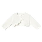 Baby Girls Ivory Knitted Cardigan , 2, hi-res