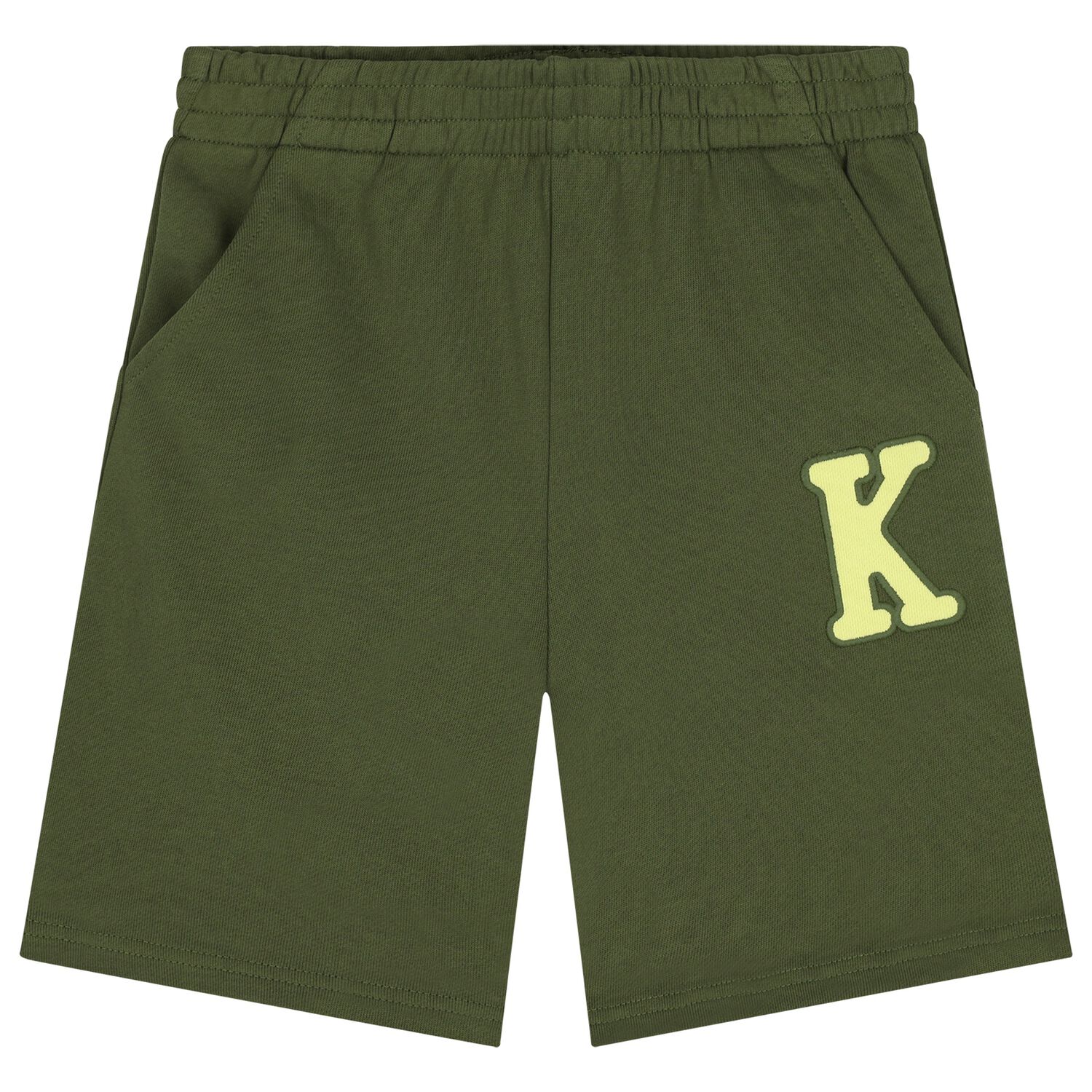 Boys Green Logo Shorts, 1, hi-res