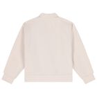 بلوزة بسحاب على شكل دب تيدي باللون البيج للبنات, 1, hi-res