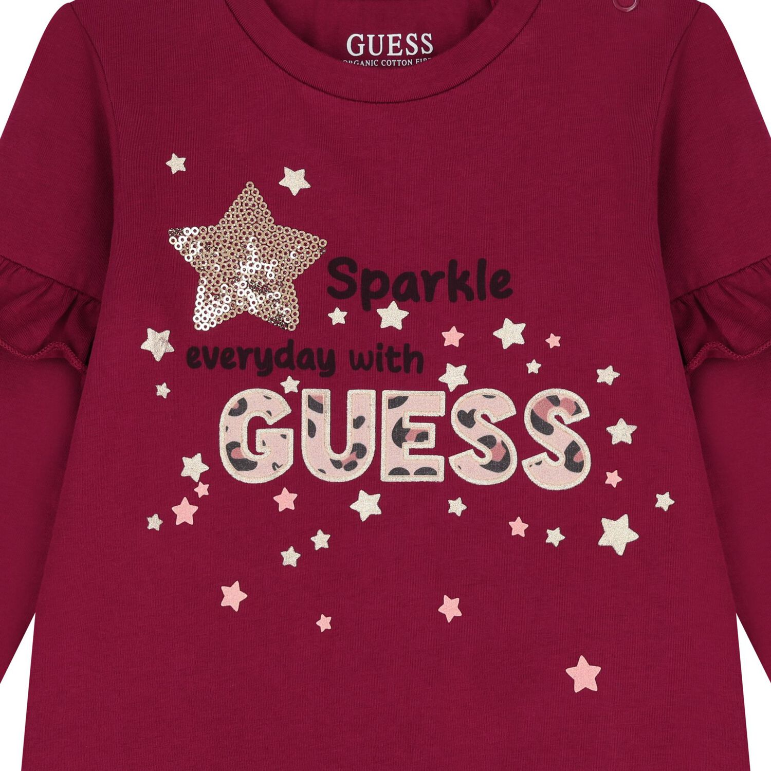 طقم ليجنز بناتي صغير باللونين العنابي والبيج, 1, hi-res