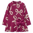 Girls Pink Jacquard Dress Set, 1, hi-res