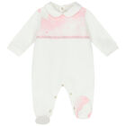 Baby Girls Ivory & Pink Geo Map Babygrow, 2, hi-res