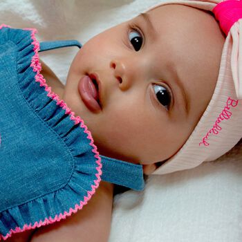 Baby Girls Blue Denim Romper