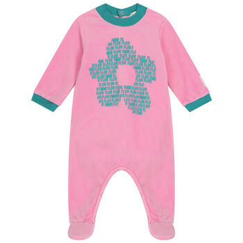 Baby Girls Pink & Green Babygrow