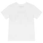 Boys White Logo T-Shirt, 1, hi-res