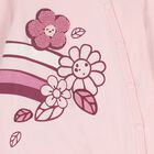 Baby Girls Pink Flower Babygrow, 1, hi-res