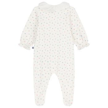 Baby Girls Ivory Hearts Babygrow