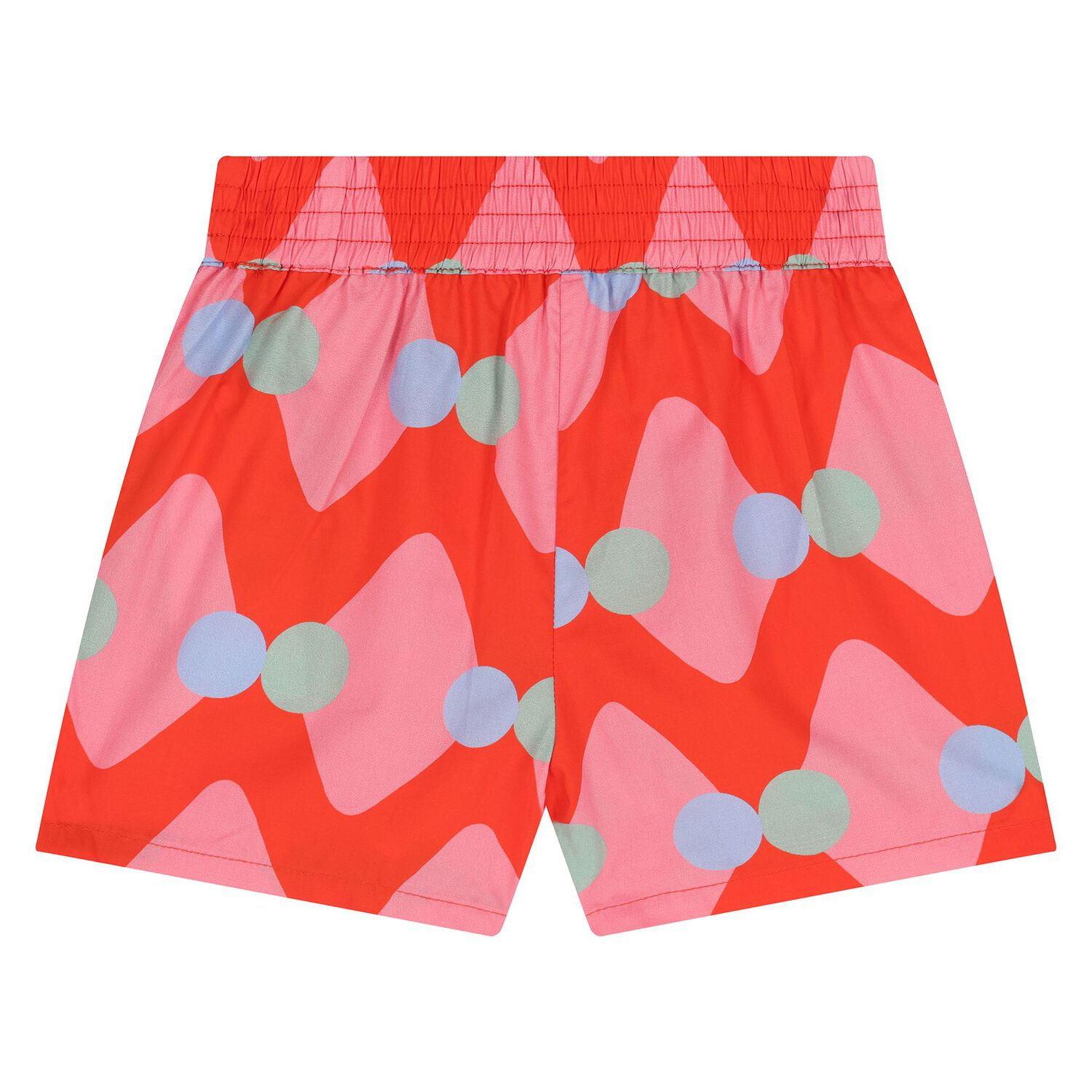 Younger Girls Red & Pink Diamond & Dot Shorts, 1, hi-res