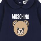 Navy Blue Teddy Bear Logo Babygrow Gift Set, 5, hi-res