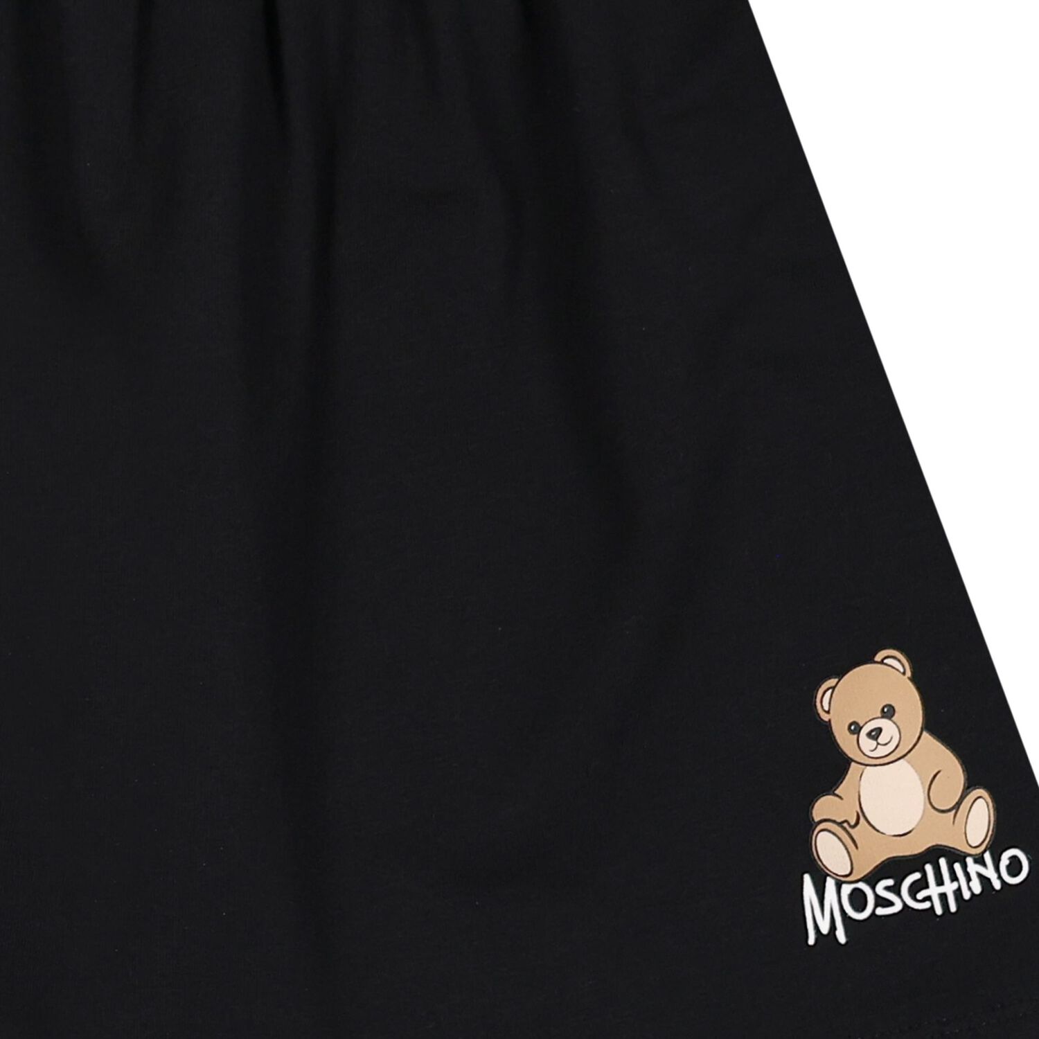 Girls Black Teddy Bear Logo Skirt, 2, hi-res