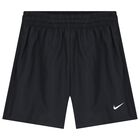 Boys Black Logo Shorts, 1, hi-res