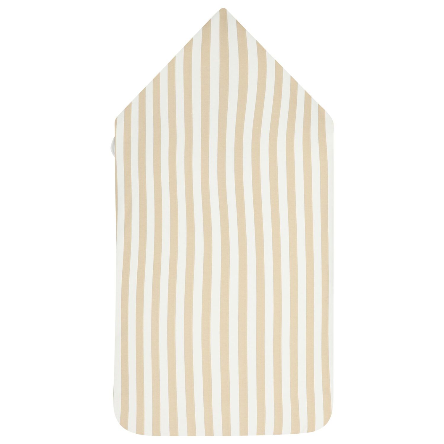 Baby Boys White & Beige Striped Logo Nest, 1, hi-res