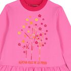 Girls Pink Embroidered Floral Dress, 1, hi-res