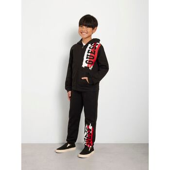 بنطلون رياضي أولاد بالشعار باللون الأسود