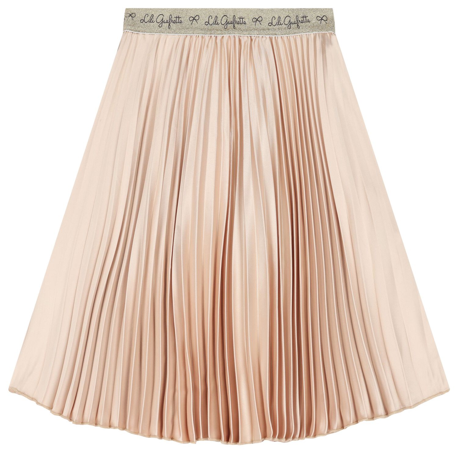 Girls Gold Pleated Skirt, 1, hi-res image number null