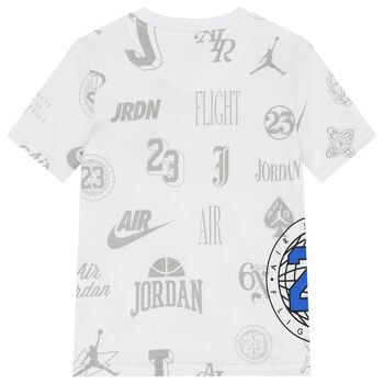 Boys White Jordan Logo T-Shirt