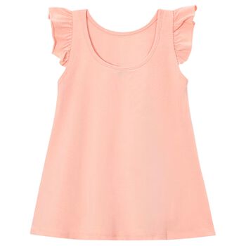 Girls Pink Ruffled Dress