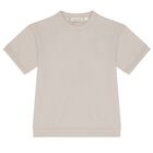 Boys Beige Logo Shorts Set, 1, hi-res