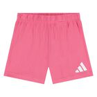 Younger Girls Pink Logo Shorts Set, 1, hi-res