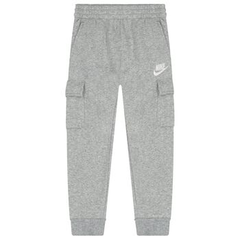 Boys Grey Logo Joggers