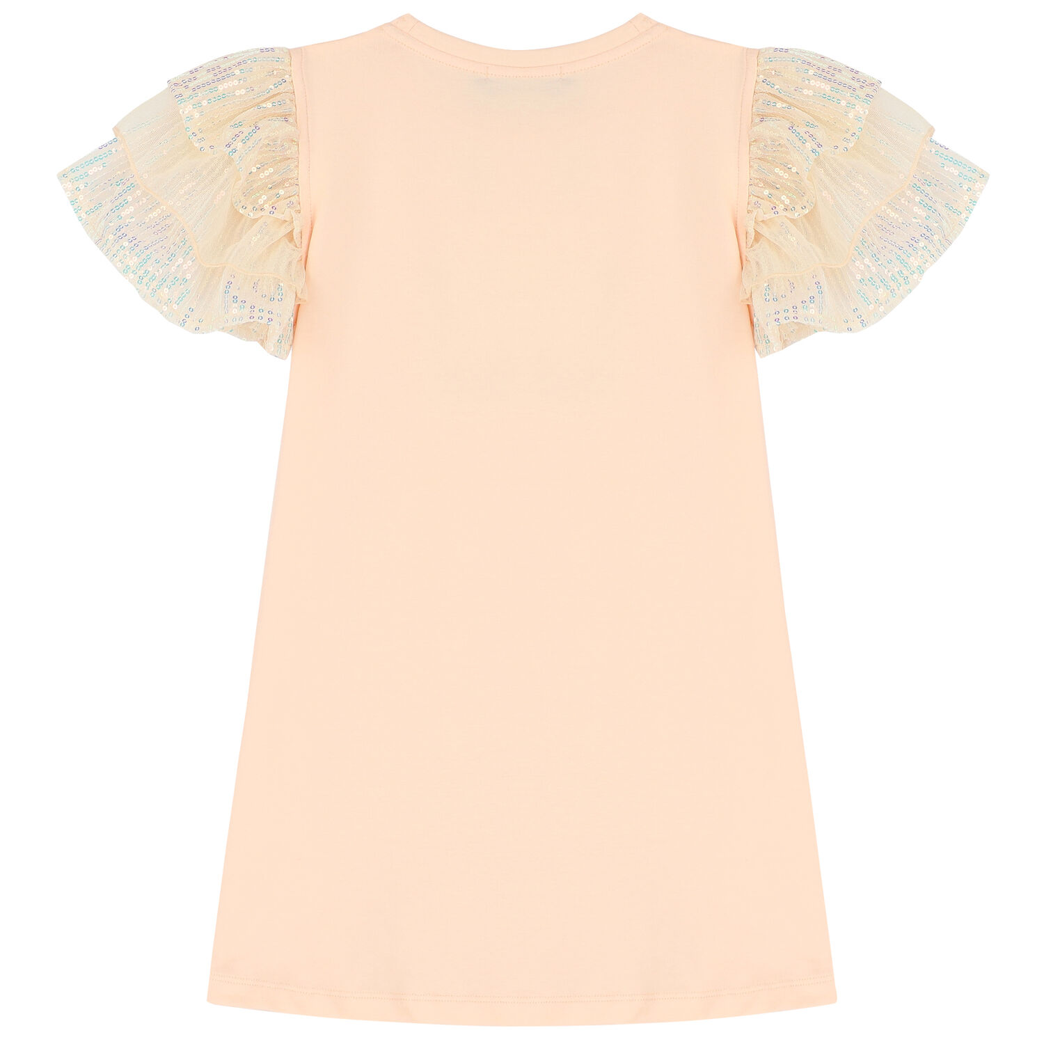 Girls Pink Sequin Logo Dress, 1, hi-res